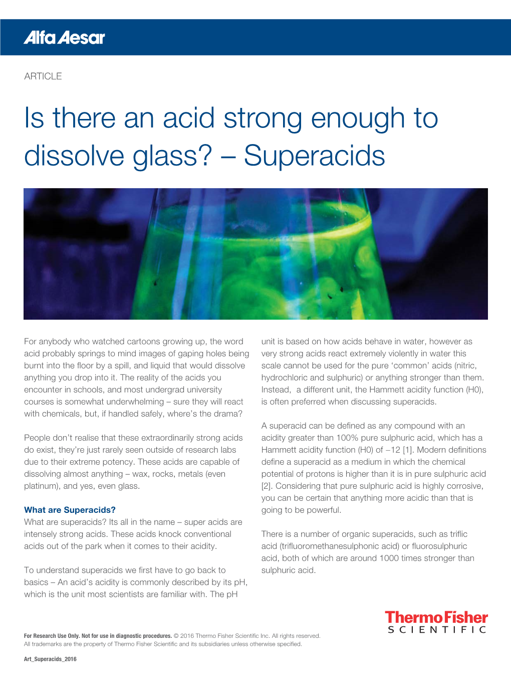 Is There an Acid Strong Enough to Dissolve Glass? – Superacids