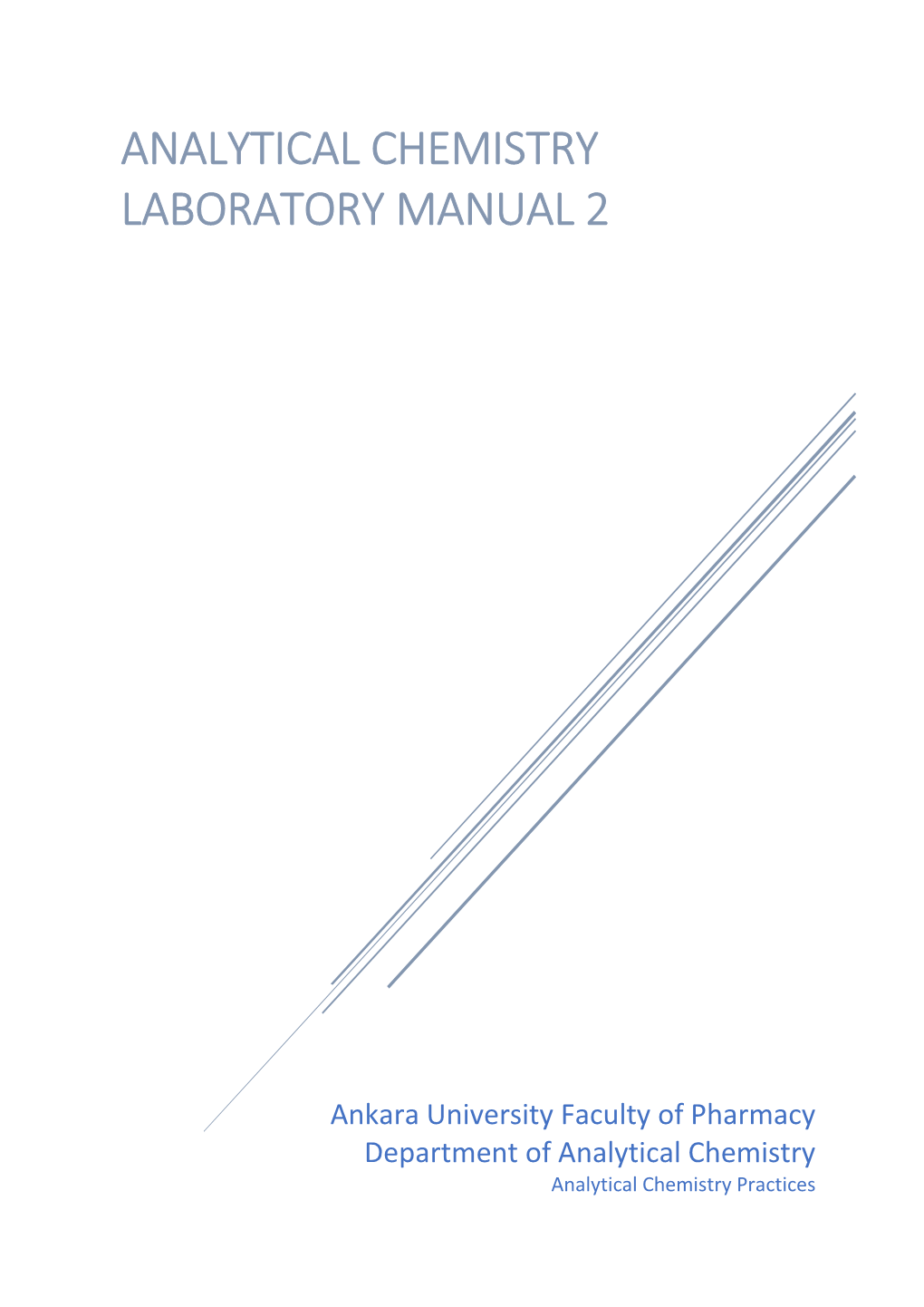 Analytical Chemistry Laboratory Manual 2