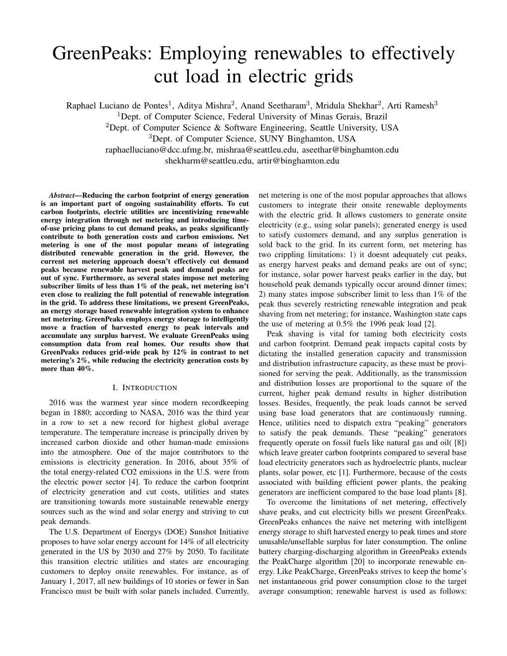 Employing Renewables to Effectively Cut Load in Electric Grids