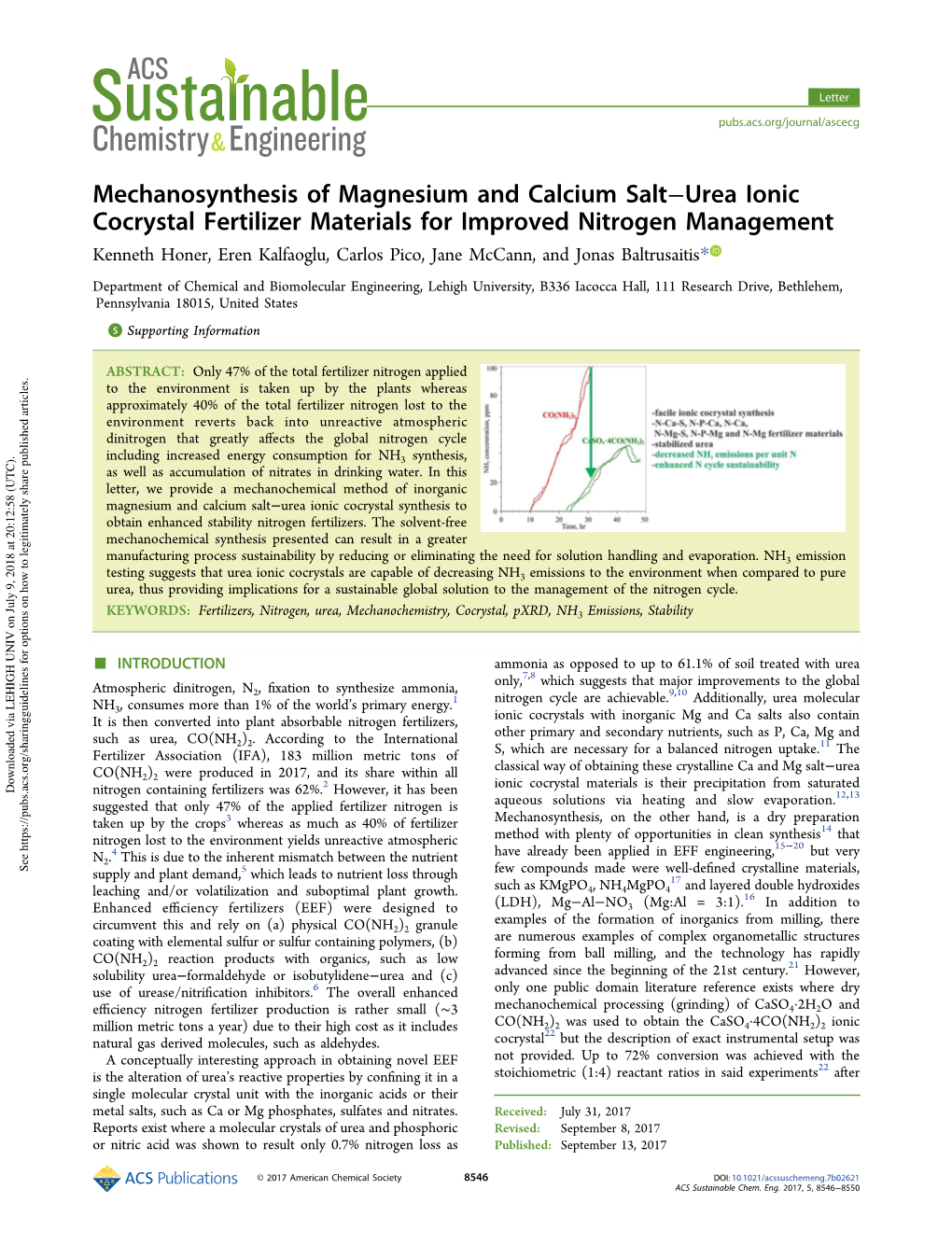 Mechanosynthesis of Magnesium and Calcium Salt?Urea Ionic Cocrystal