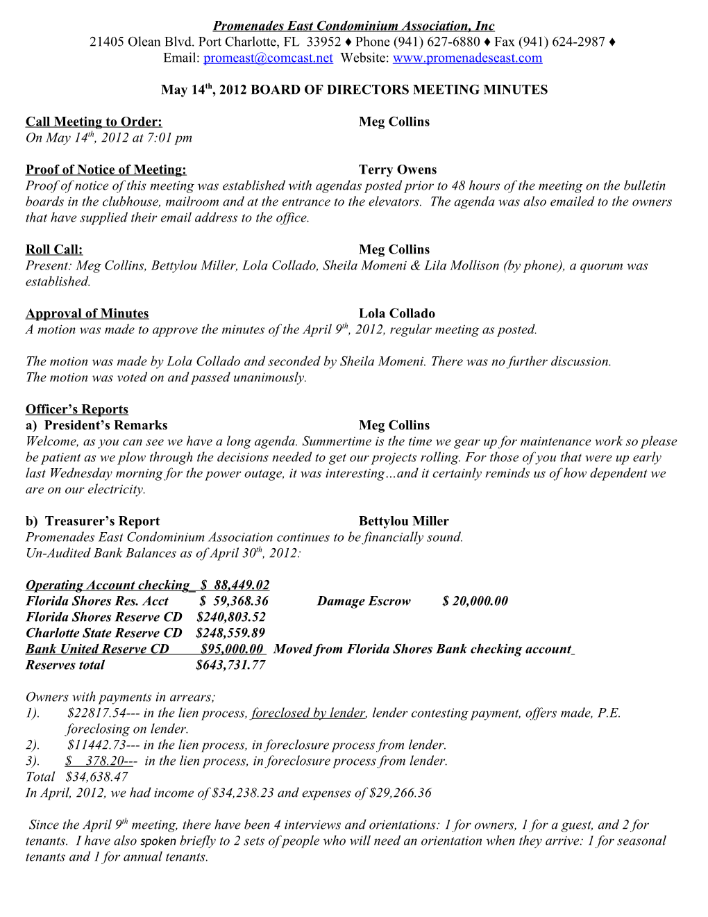 Promenades East Condo Assoc s2