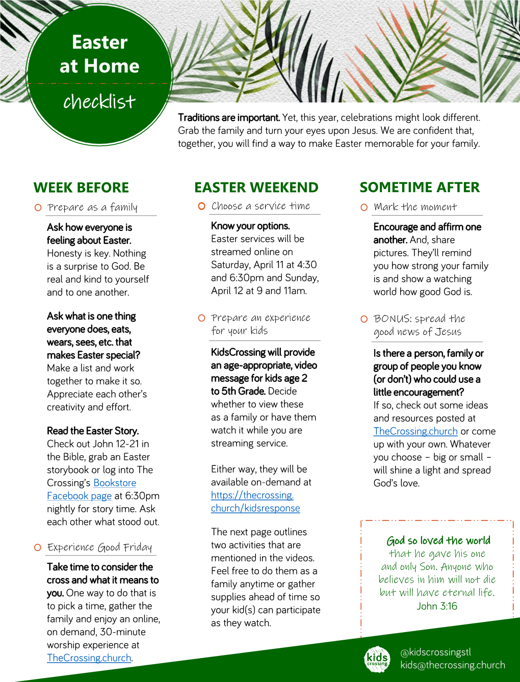 Easter at Home Checklist Traditions Are Important