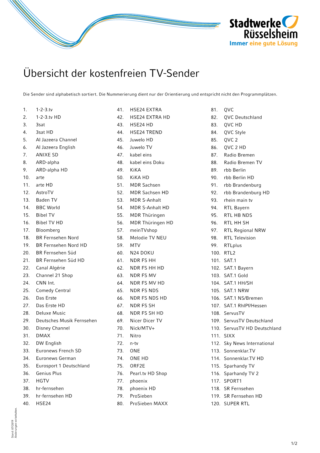 Übersicht Der Kostenfreien TV-Sender