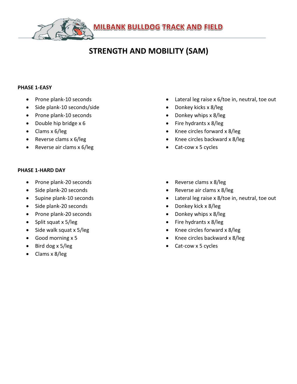 Strength and Mobility (Sam)