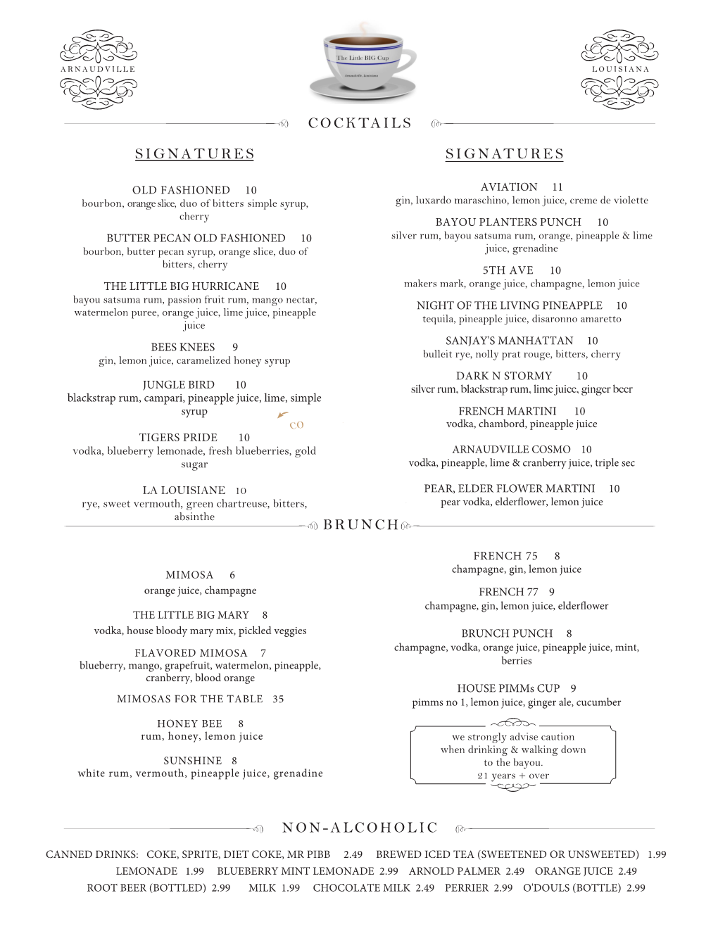 Cocktail Menu