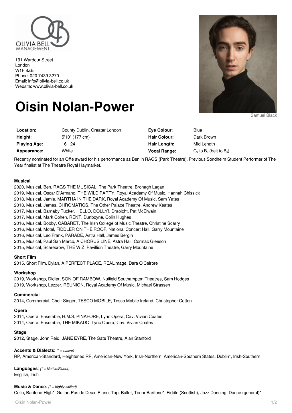 Oisin Nolan-Power Samuel Black