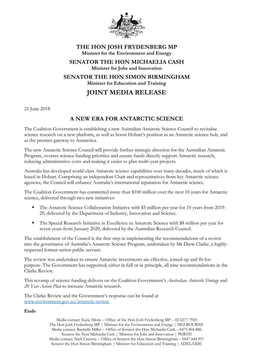 Media Release