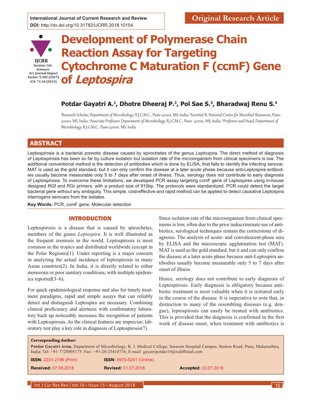 4 Development of Polymerase Chain Reaction Assay for Targeting.Indd