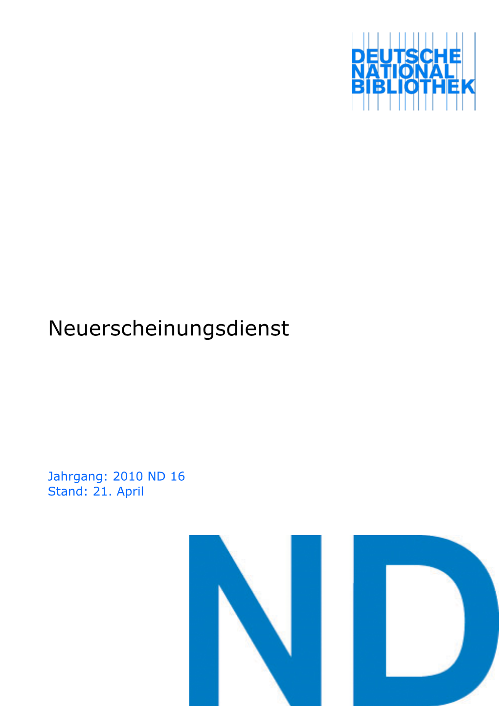 Neuerscheinungsdienst