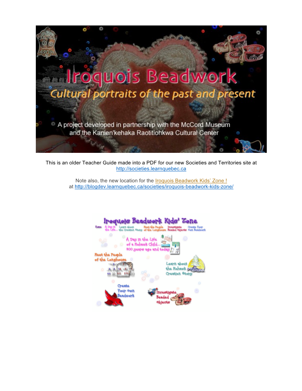 Iroquois Beadwork Teachers Guide