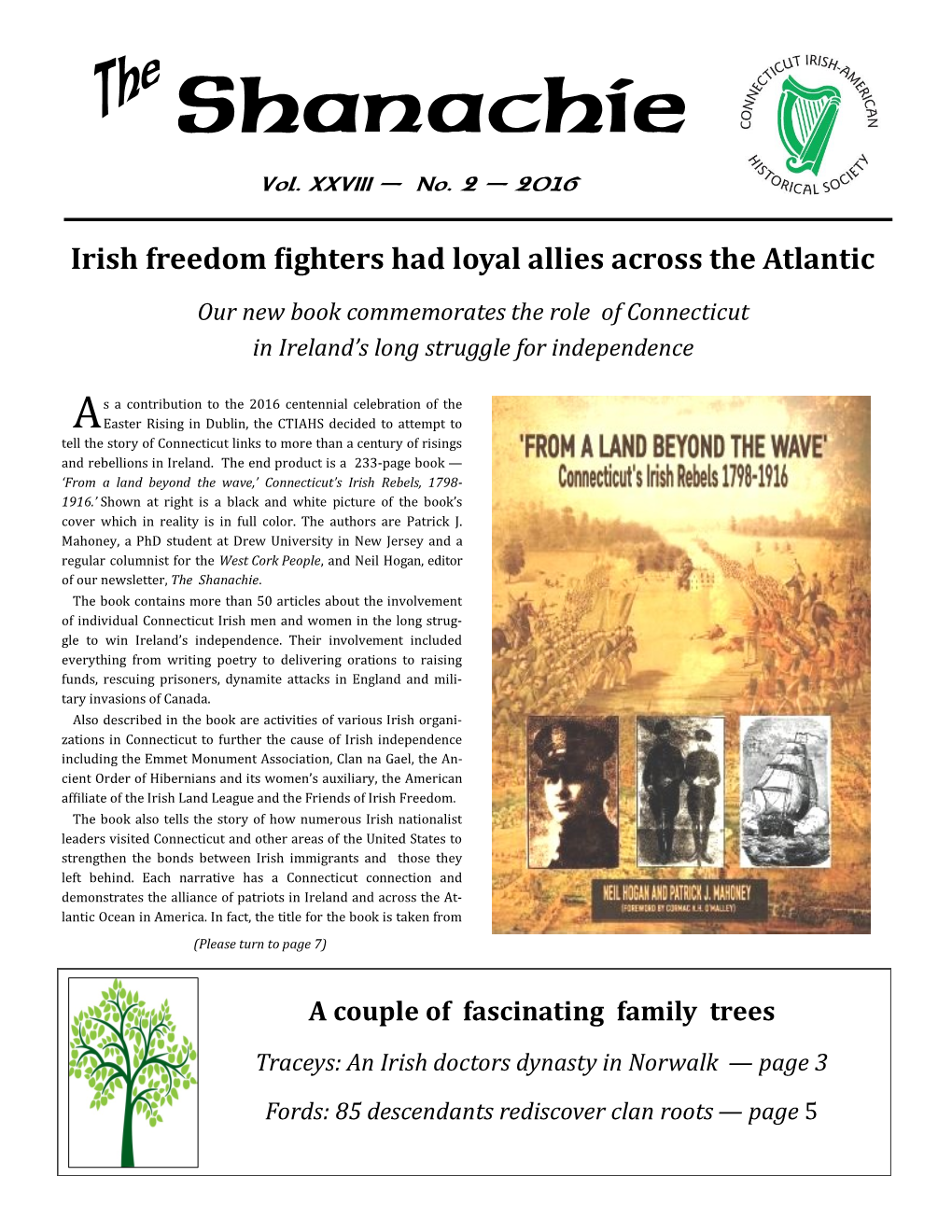 Irish Freedom Fighters Had Loyal Allies Across the Atlantic Our New Book Commemorates the Role of Connecticut in Ireland’S Long Struggle for Independence