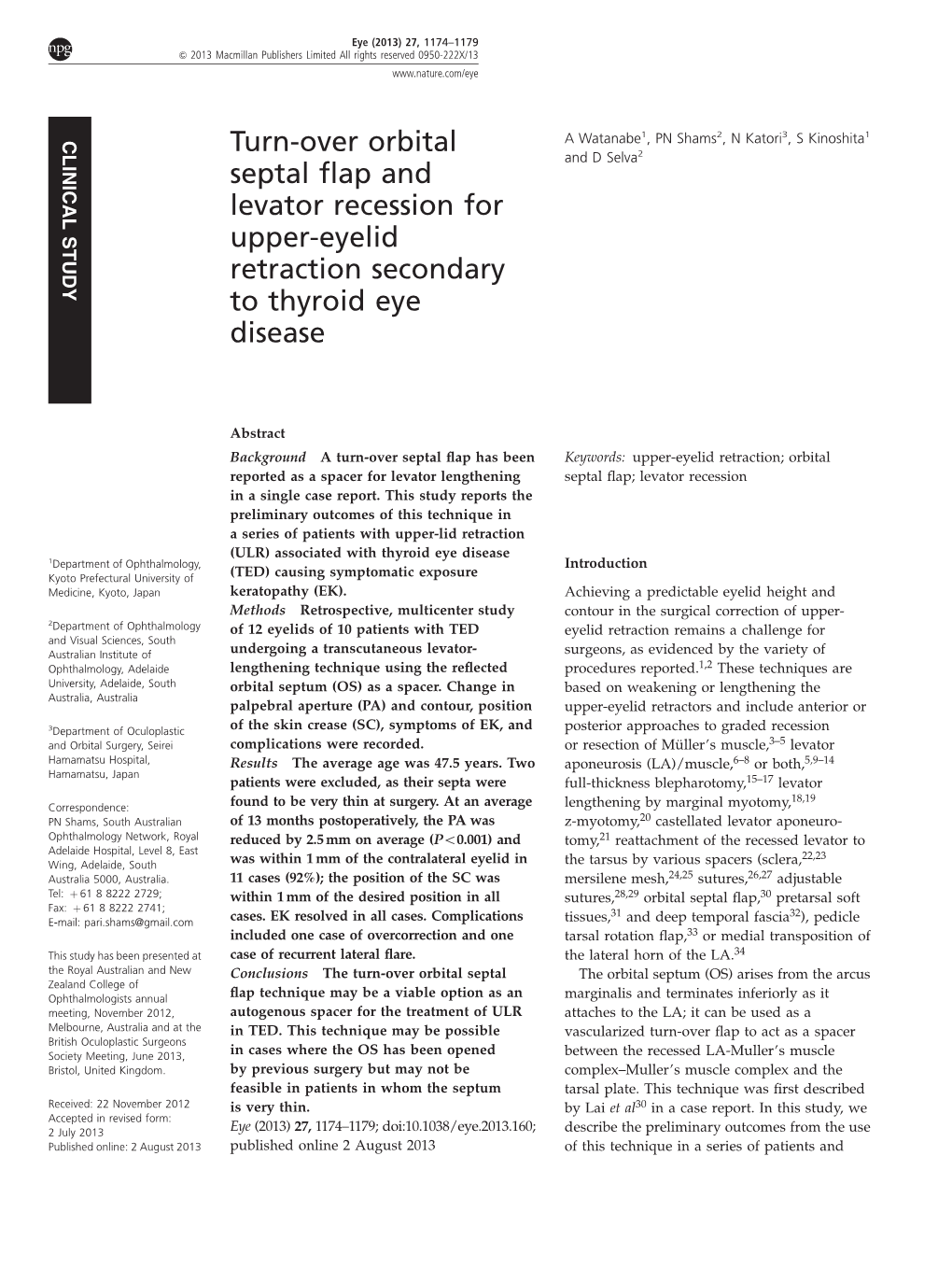 Turn-Over Orbital Septal Flap and Levator Recession for Upper-Eyelid