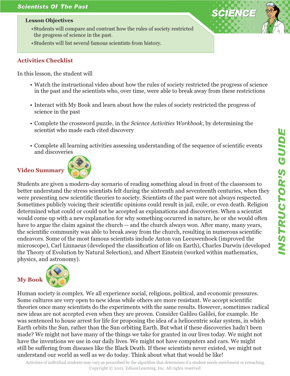 Instr Uct Or's Guide Science