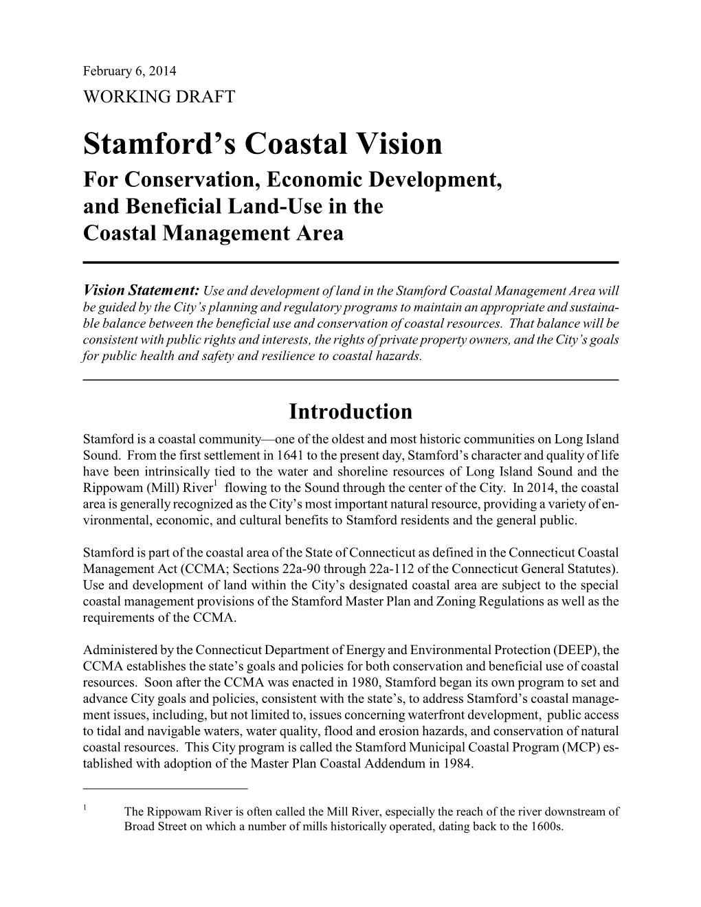 Stamford's Coastal Vision