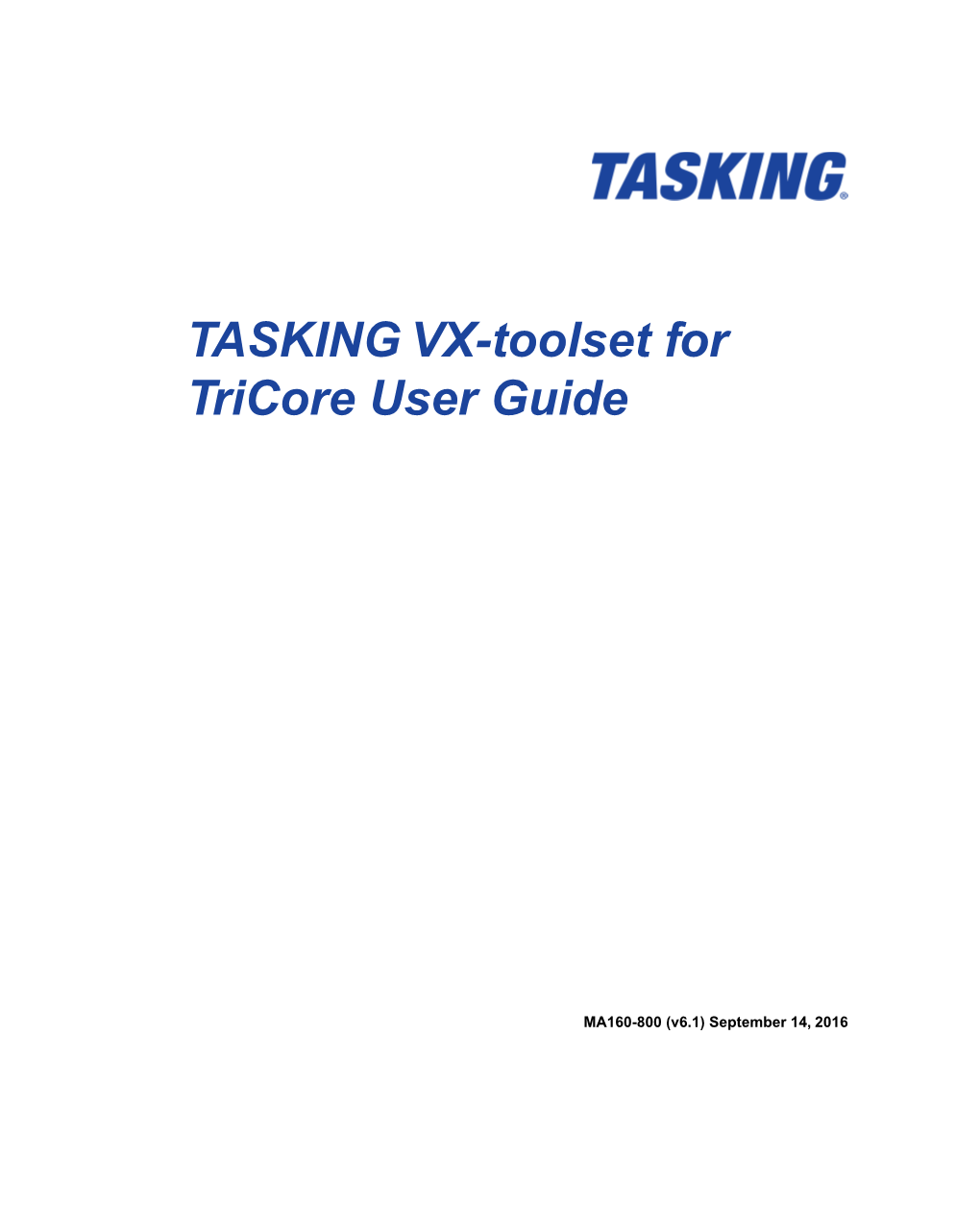 TASKING VX-Toolset for Tricore User Guide