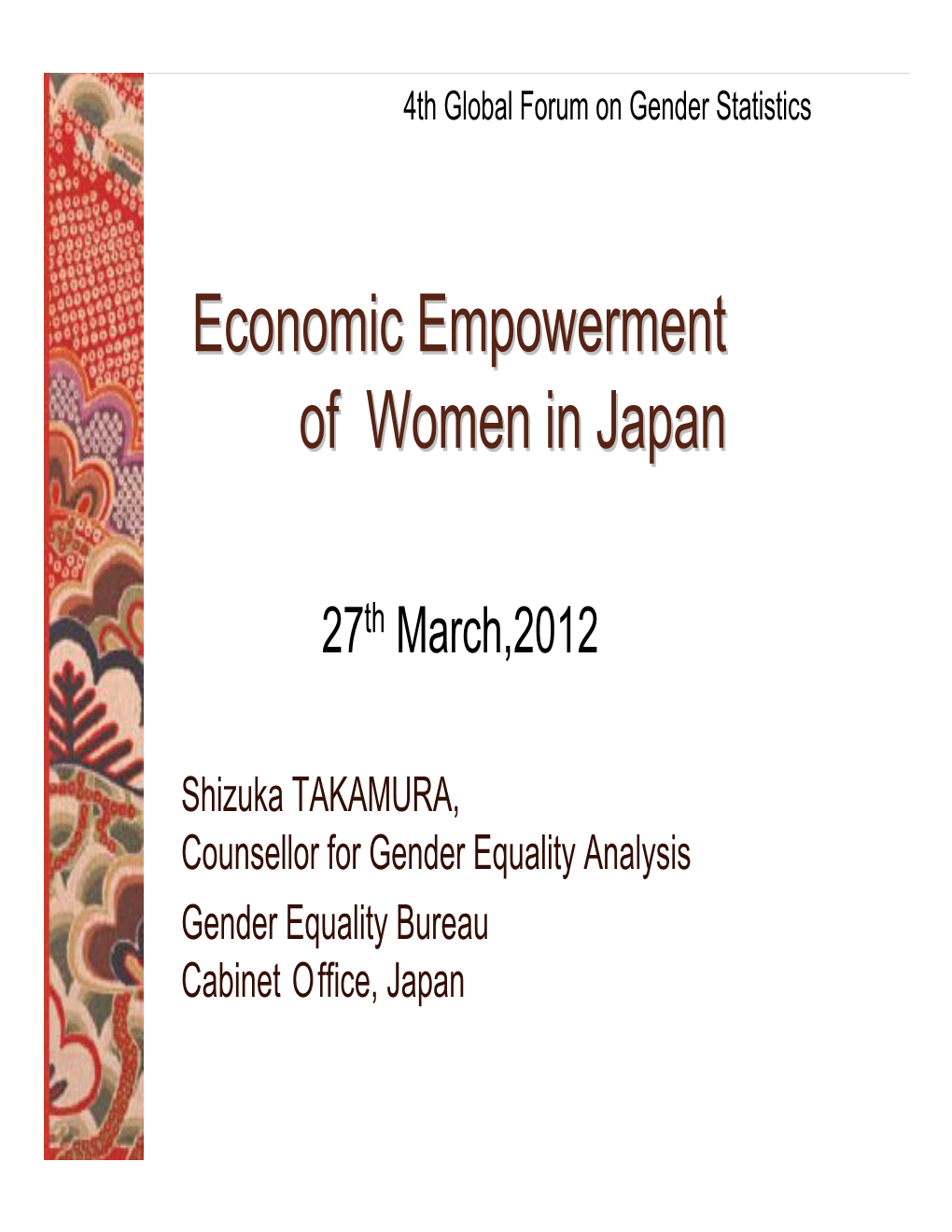 Economic Empowerment of Women in Japan