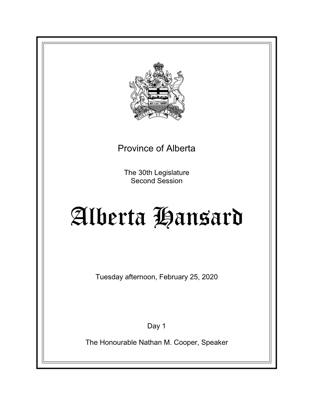 Alberta Hansard