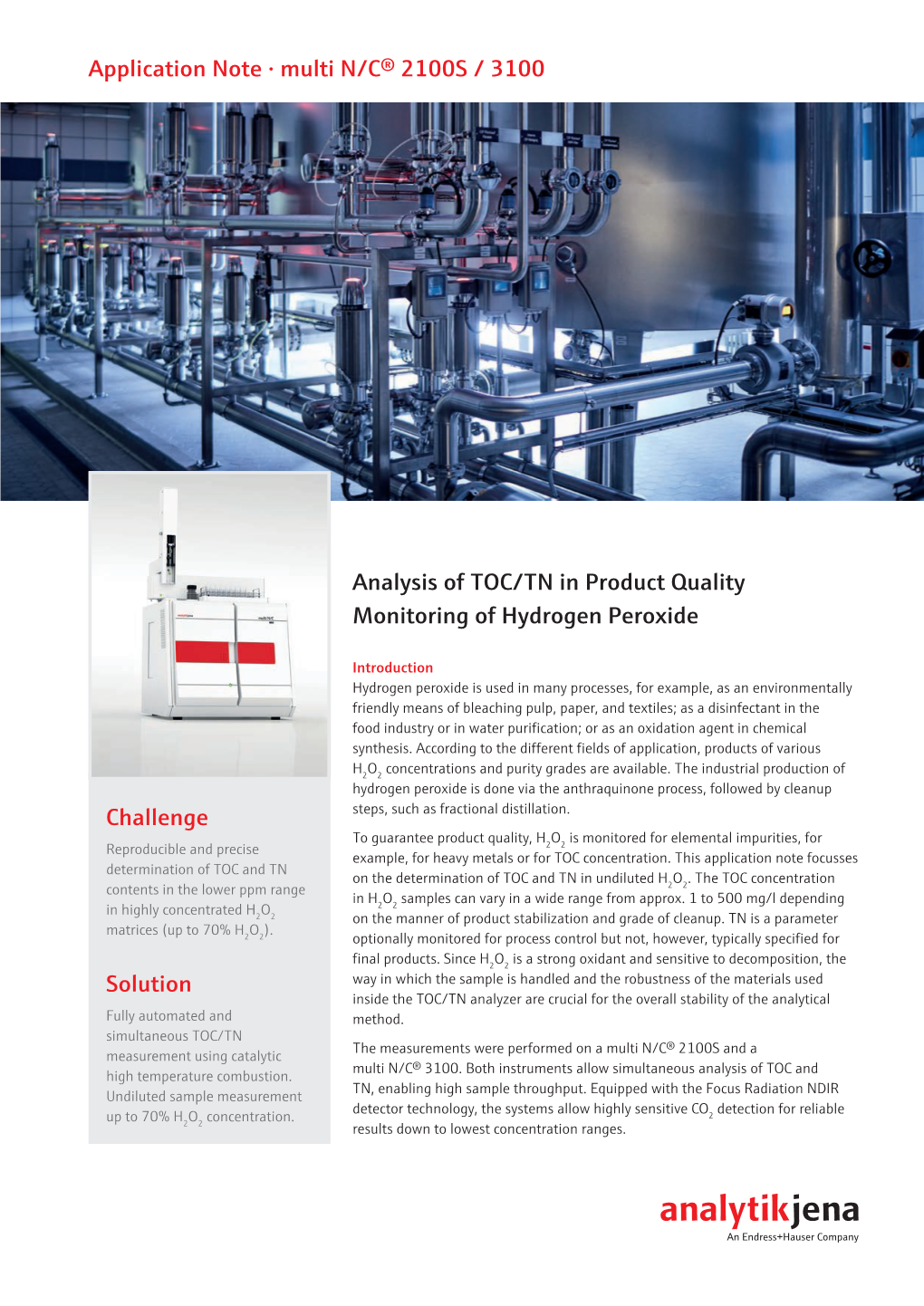 Challenge Solution Application Note · Multi N/C® 2100S / 3100 Analysis