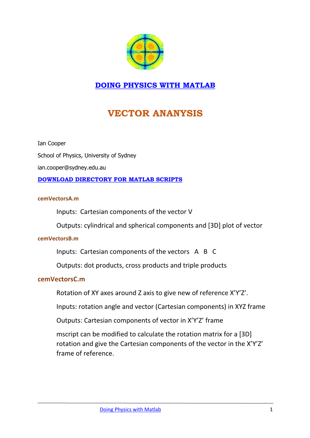 Vector Analysis