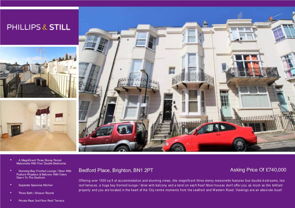 Bedford Place, Brighton, BN1 2PT Asking Price of £740,000