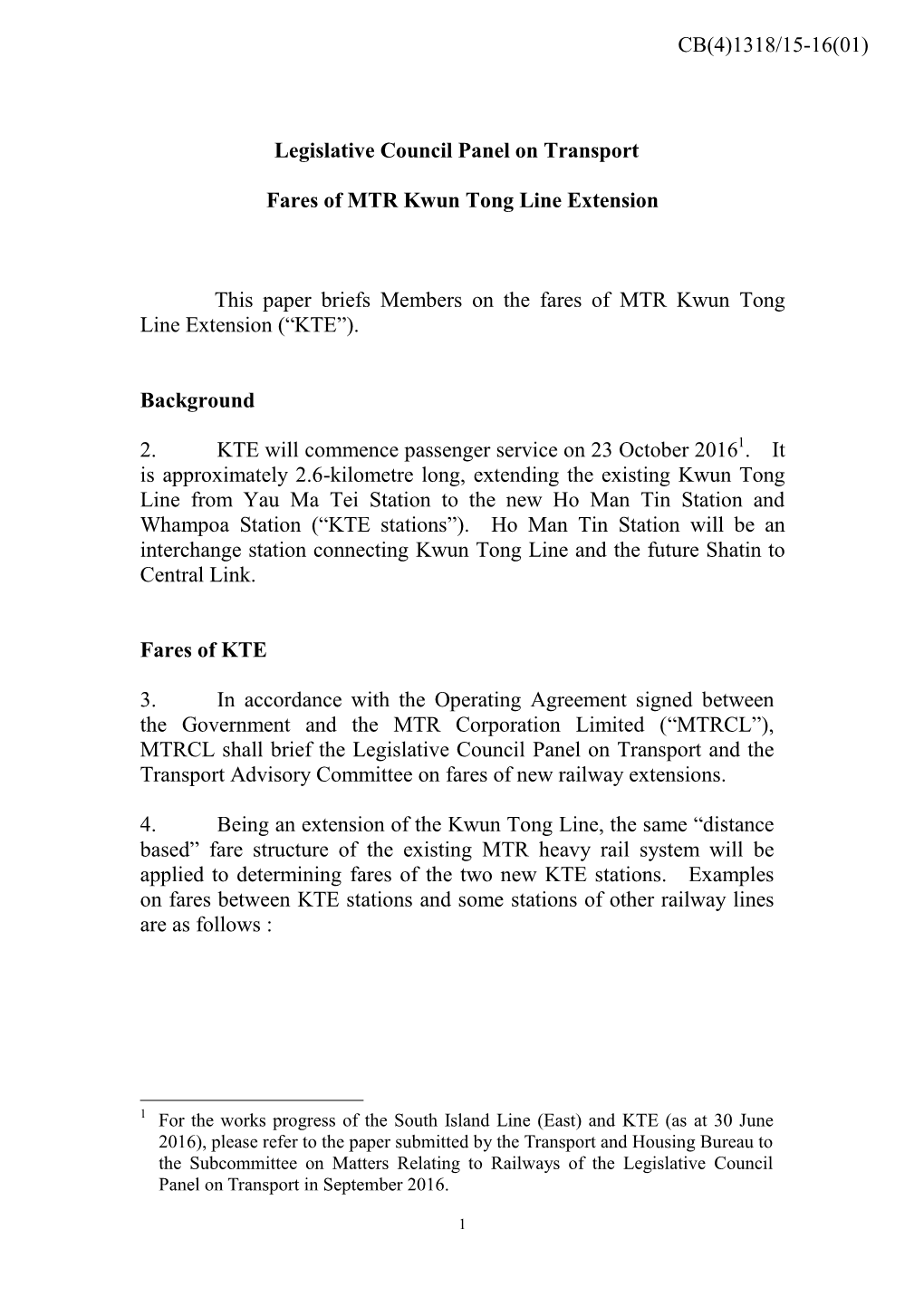 Legislative Council Panel on Transport