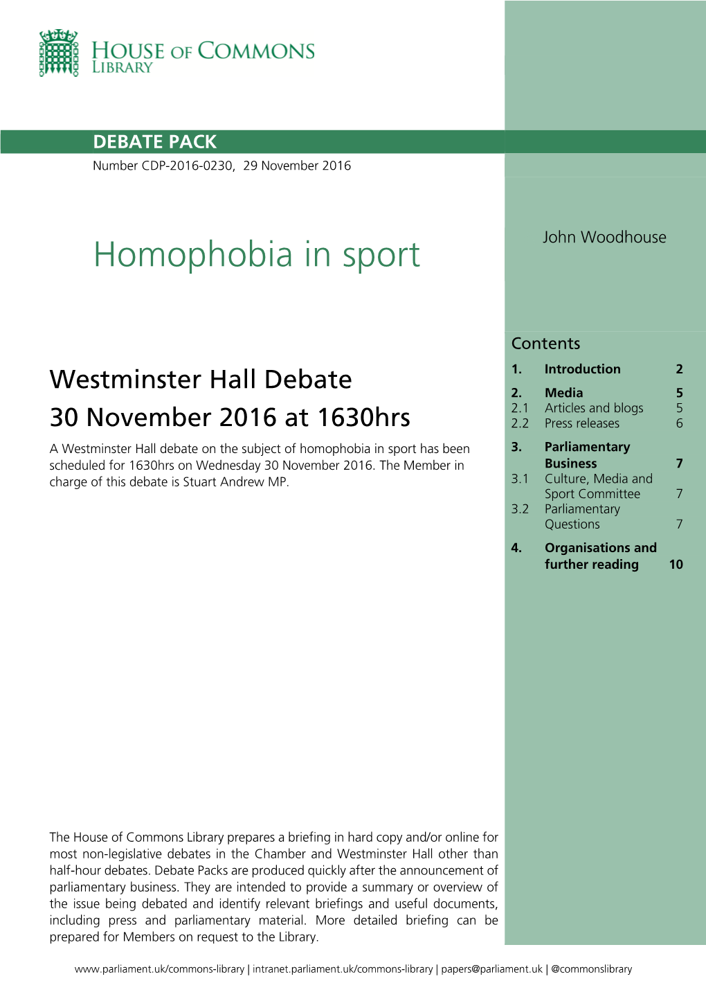 Homophobia in Sport