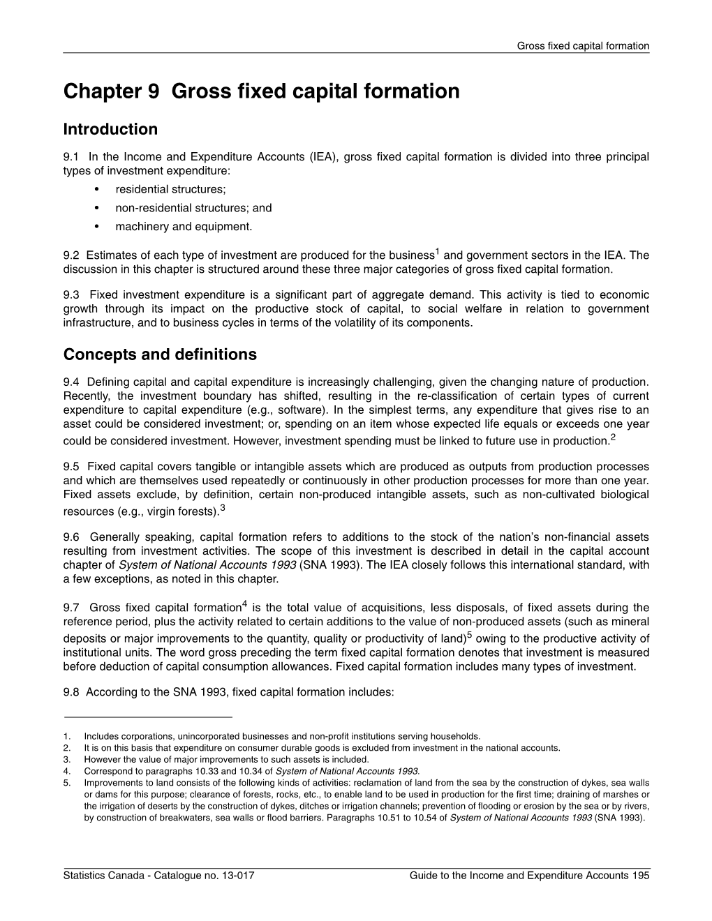 Chapter 9 Gross Fixed Capital Formation