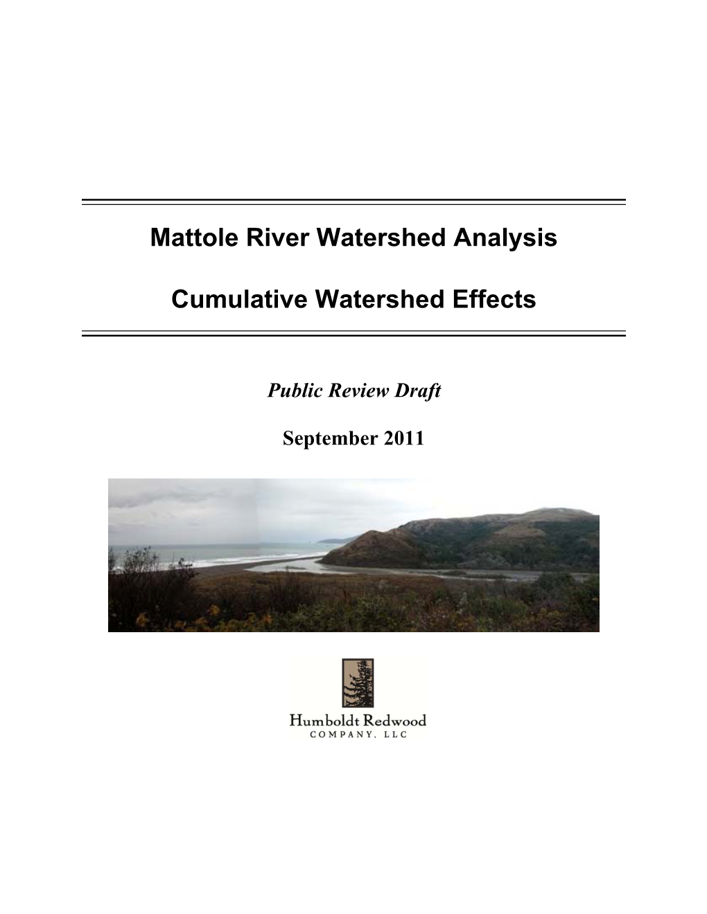 Mattole River Cumulative Effects