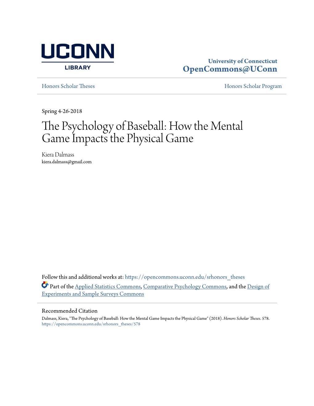 The Psychology of Baseball: How the Mental Game Impacts the Physical Game
