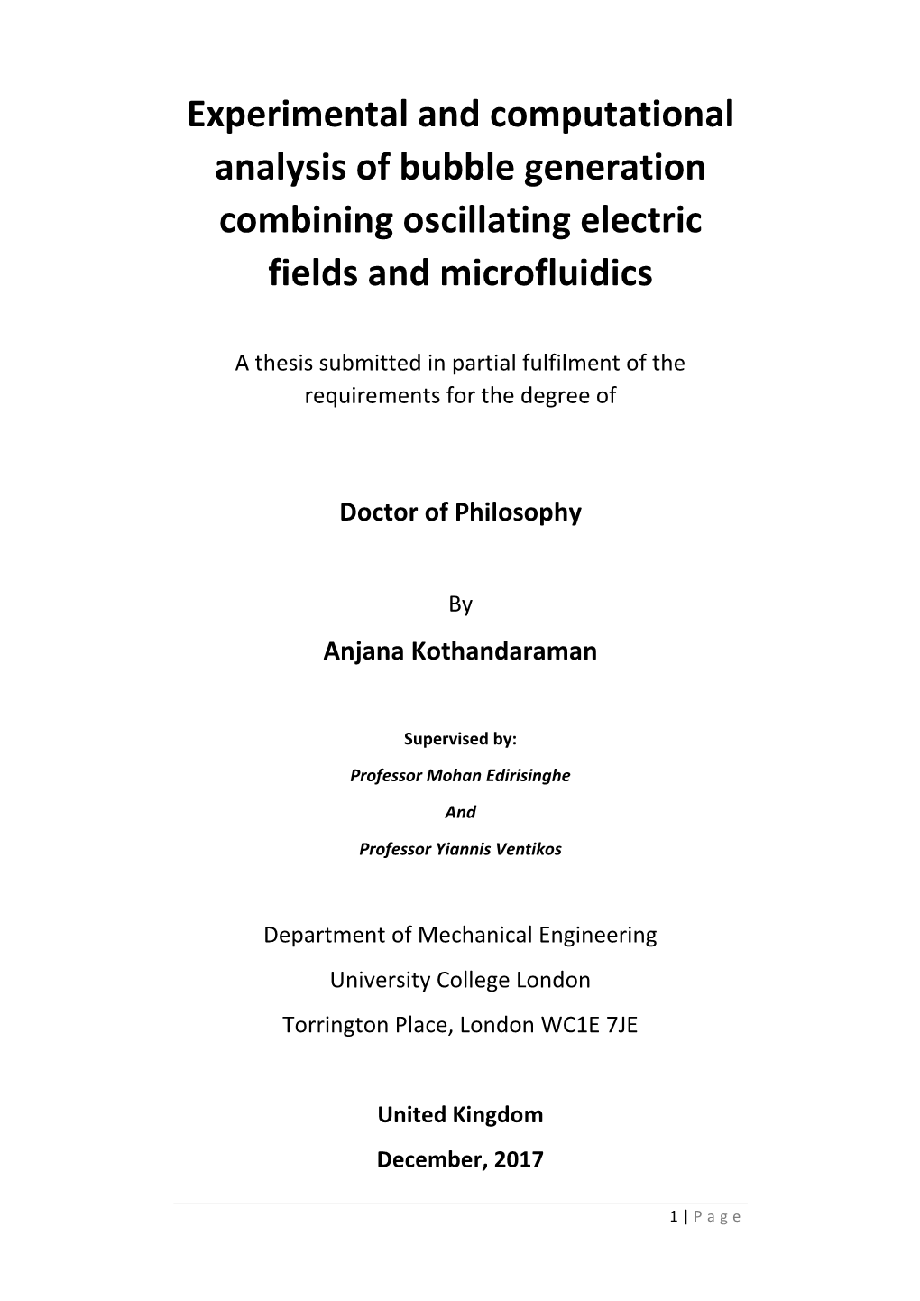 Experimental and Computational Analysis of Bubble Generation Combining Oscillating Electric Fields and Microfluidics