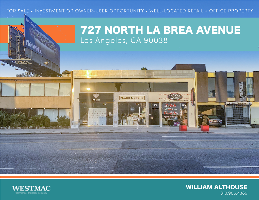 727 NORTH LA BREA AVENUE Los Angeles, CA 90038