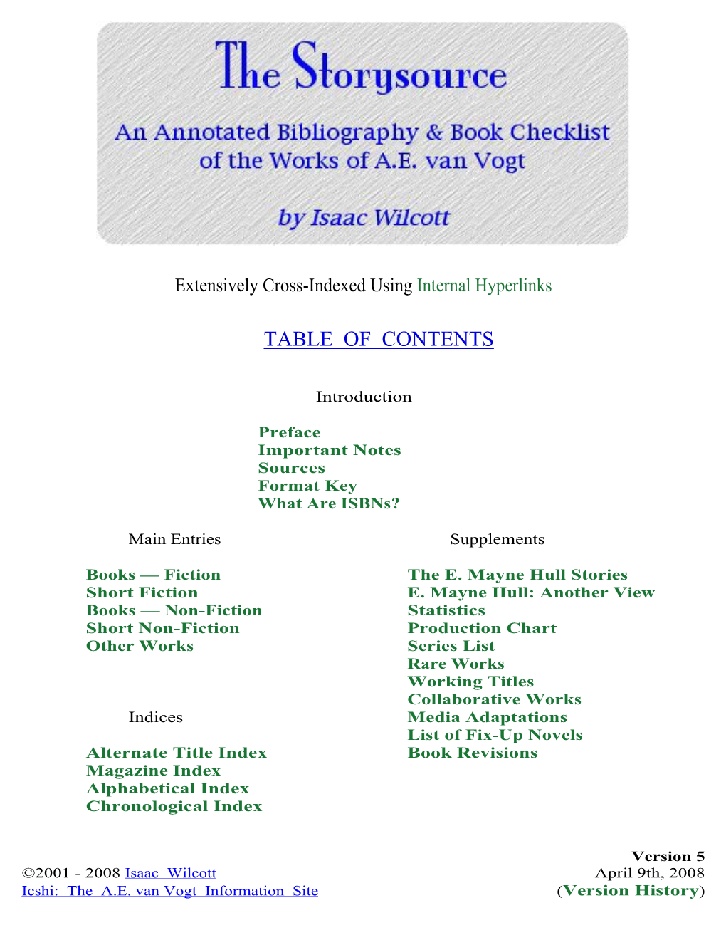 Table of Contents