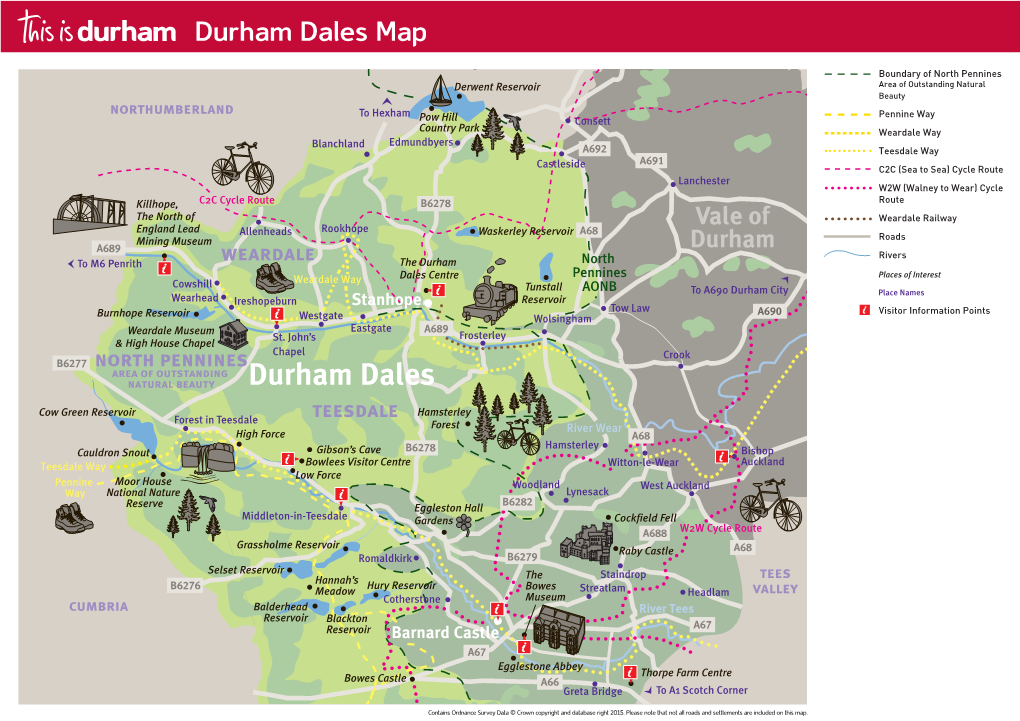 Durham Dales Map