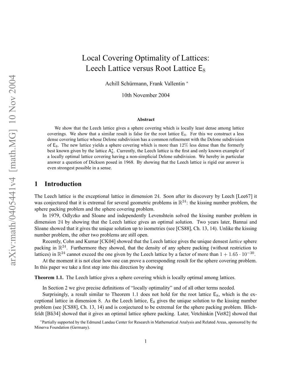 Local Covering Optimality of Lattices: Leech Lattice Versus Root Lattice E8