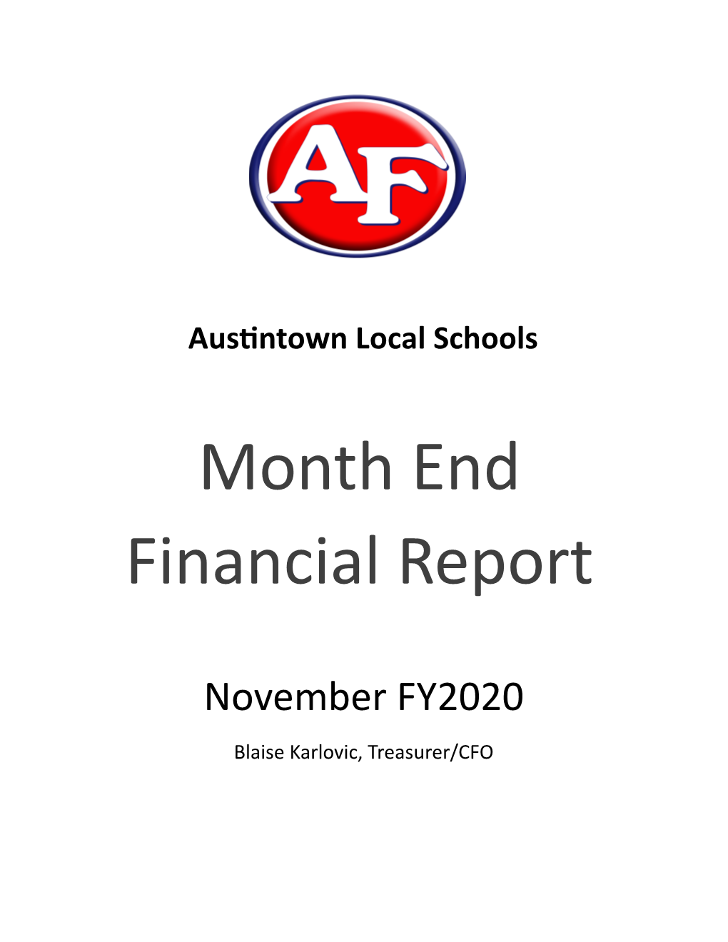 Month End Financial Report