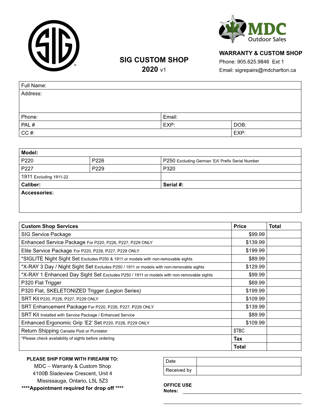 SIG CUSTOM SHOP 2020 V1