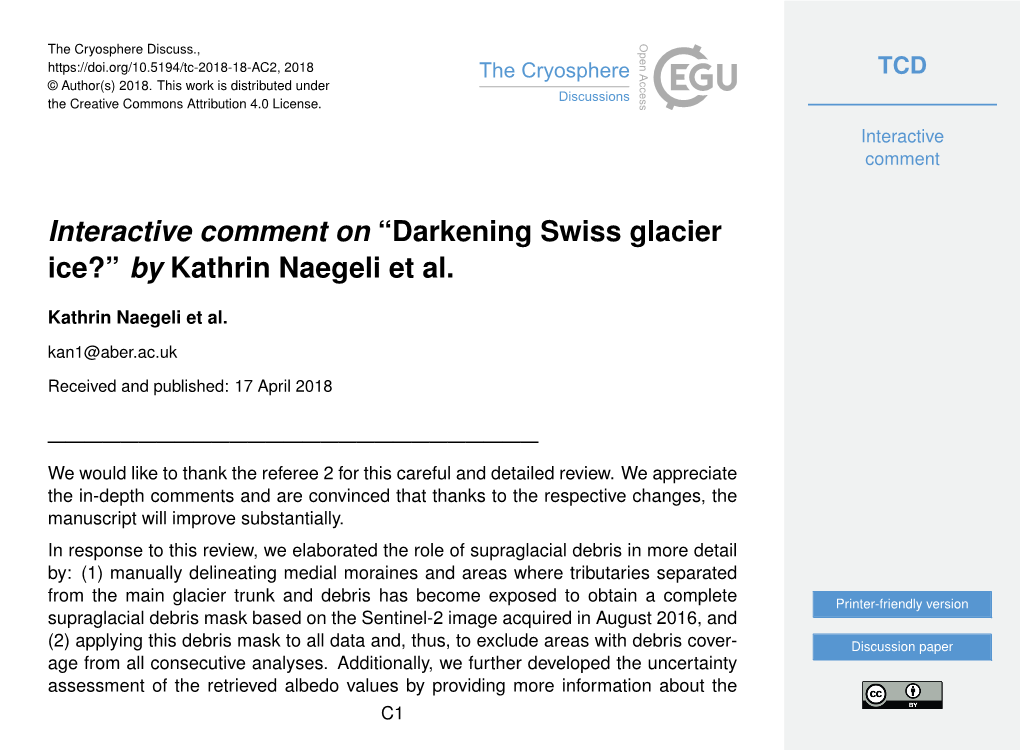 “Darkening Swiss Glacier Ice?” by Kathrin Naegeli Et Al