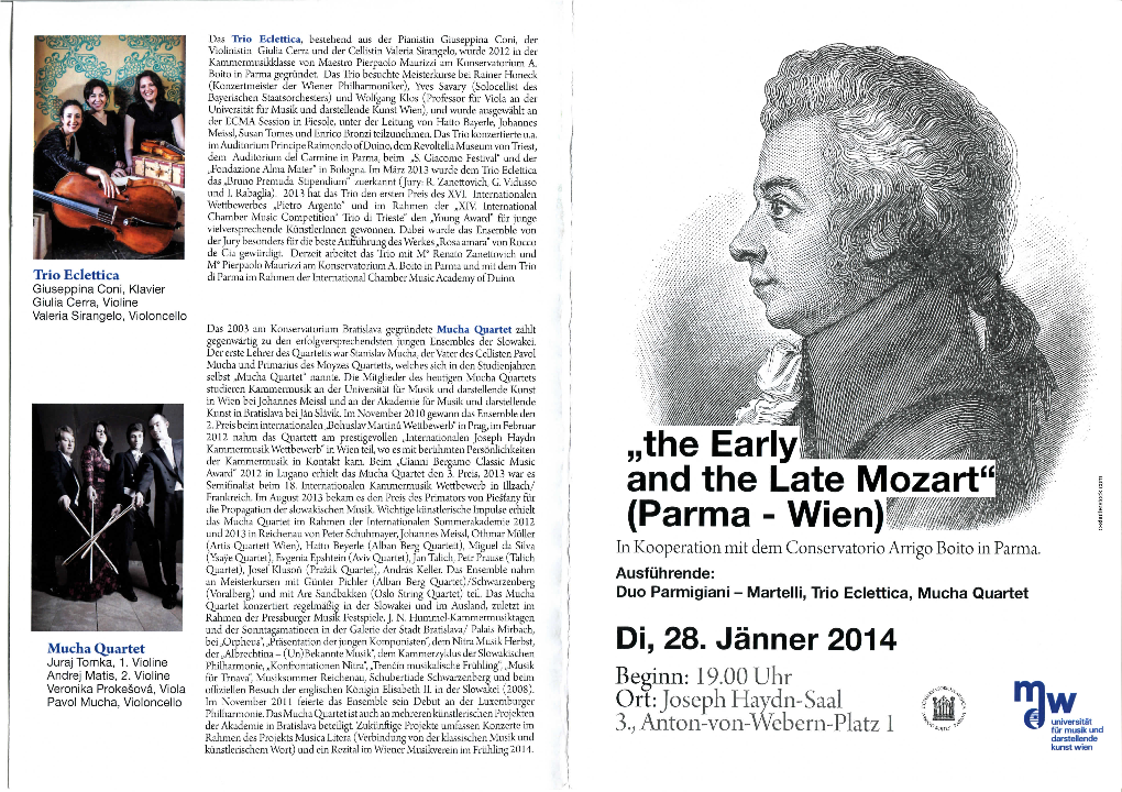 The Earlyl and Thè Late Mozart