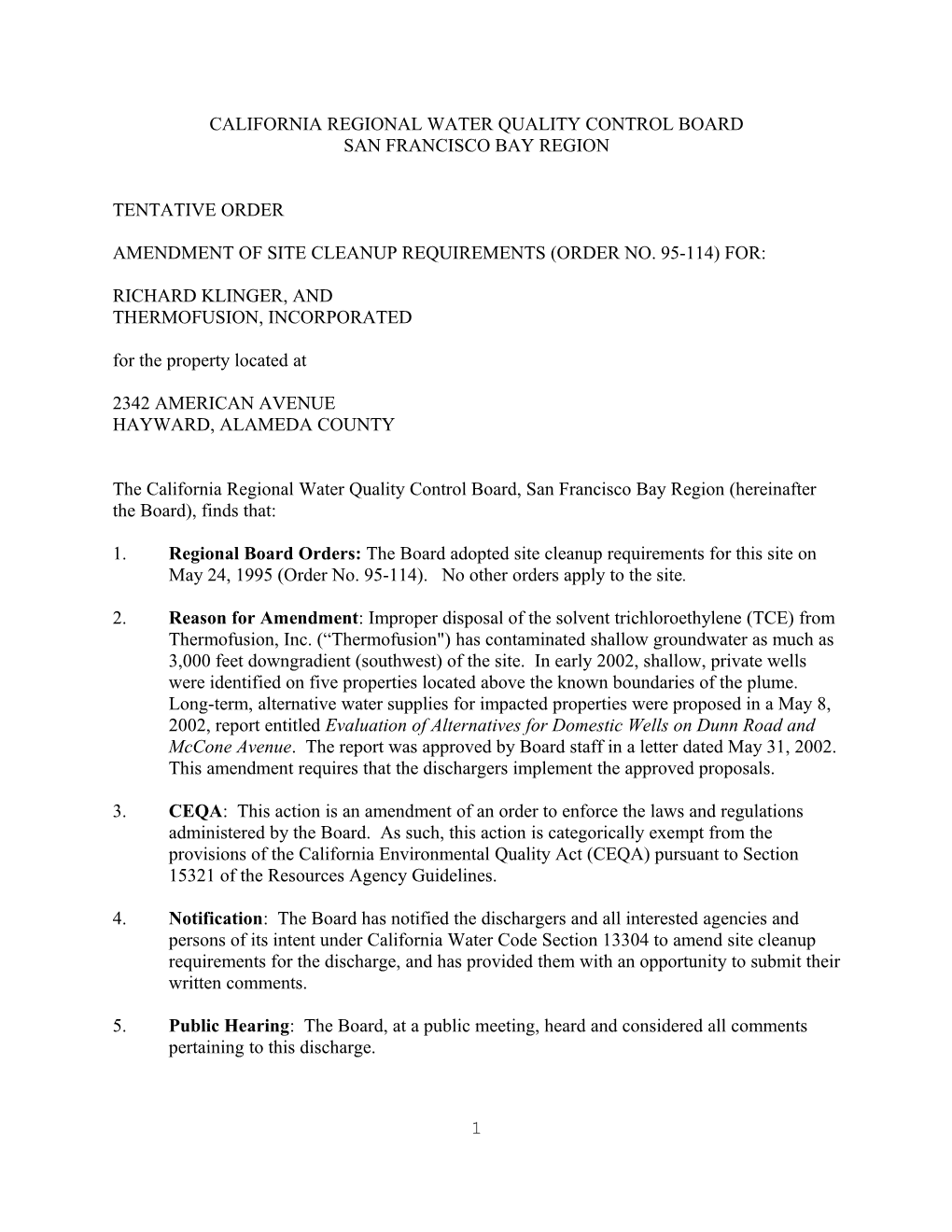 Model SCR - SCR Amendment for Non-MSCA Site - 2/96 Version