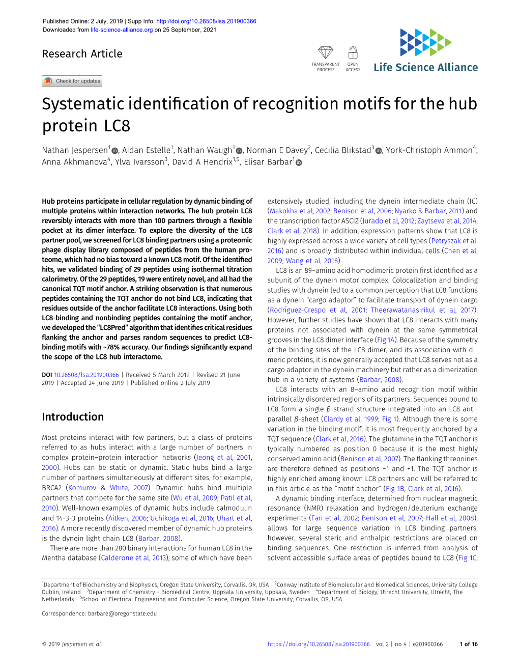 Systematic Identification of Recognition Motifs for the Hub Protein
