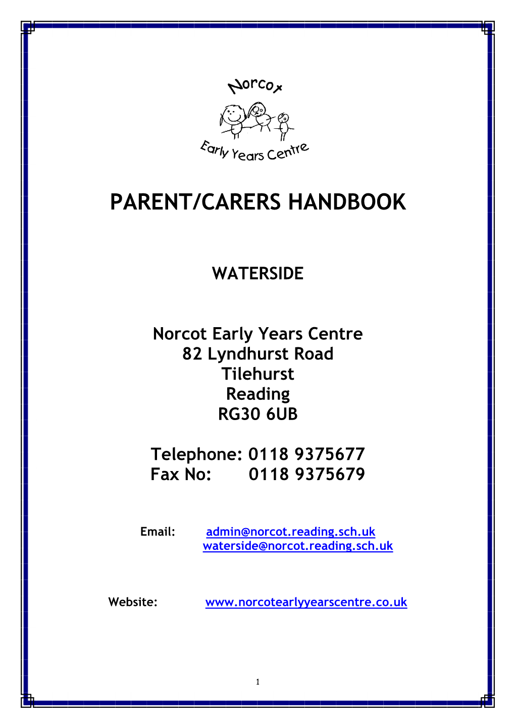 Waterside Parent Information Pack.Pdf