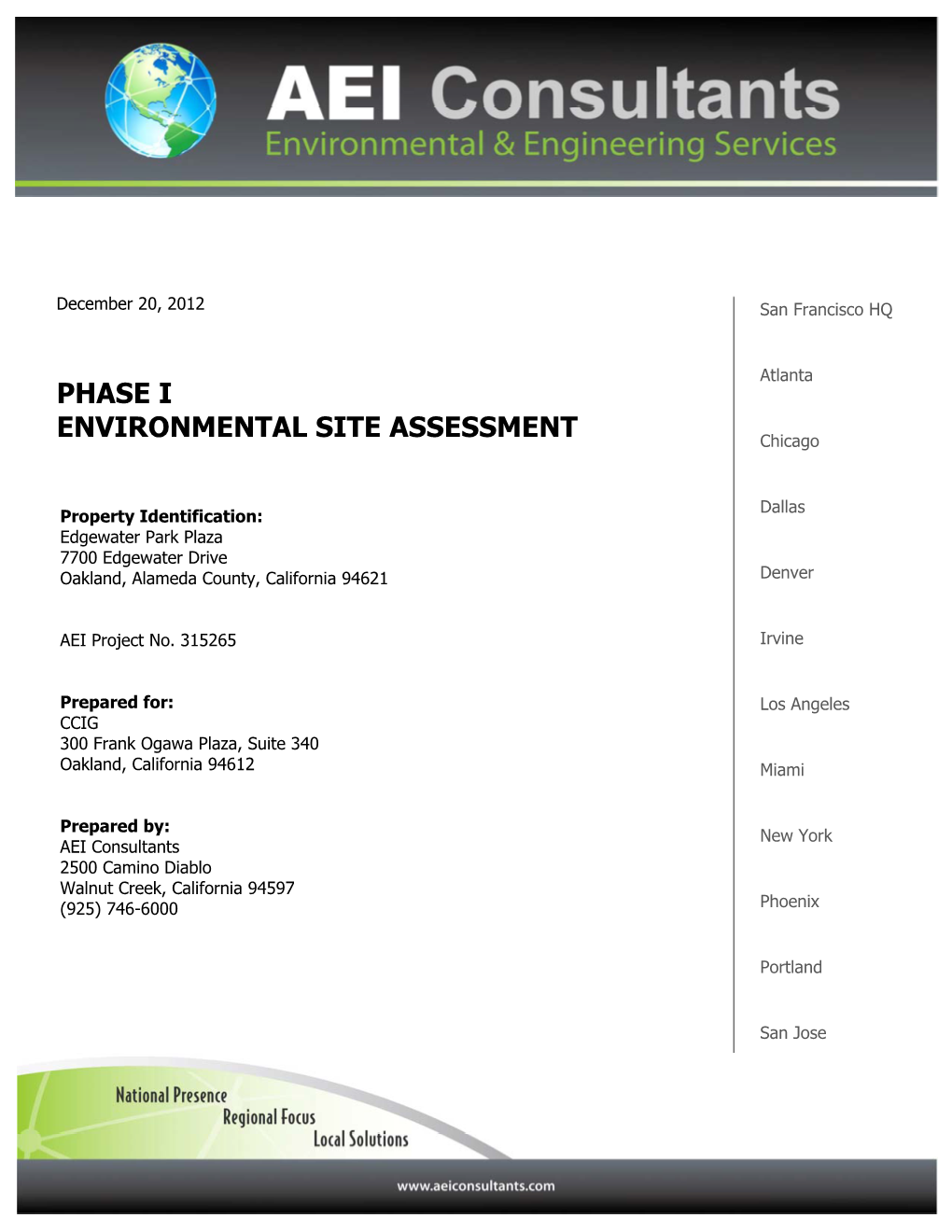 Phase I Environmental Site Assessment