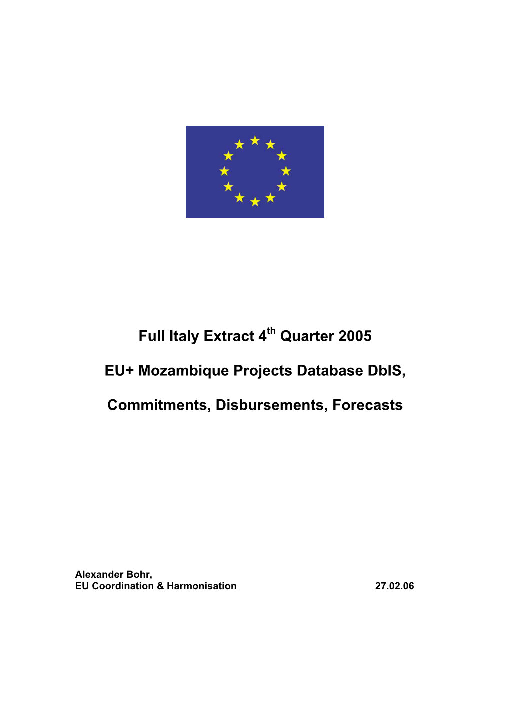 Italy 4Th Quarter Report 2005