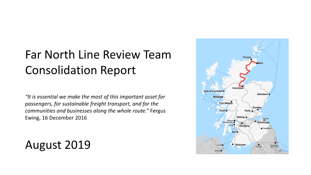 Far North Line Review Team Consolidation Report August 2019