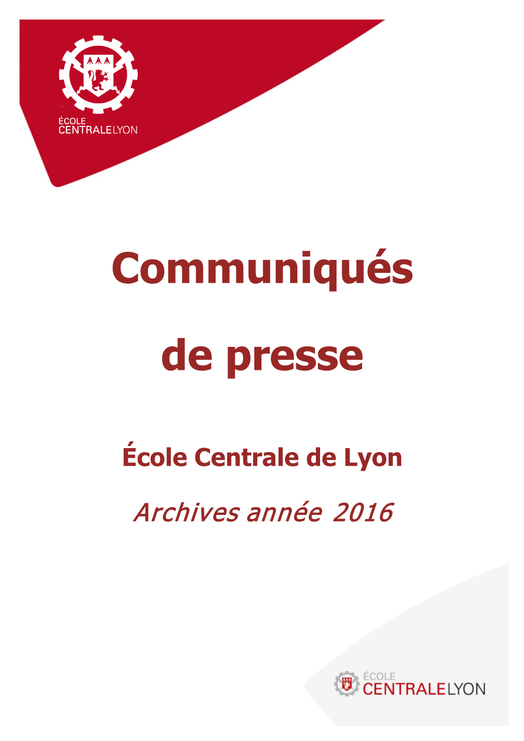 Communiqués De Presse