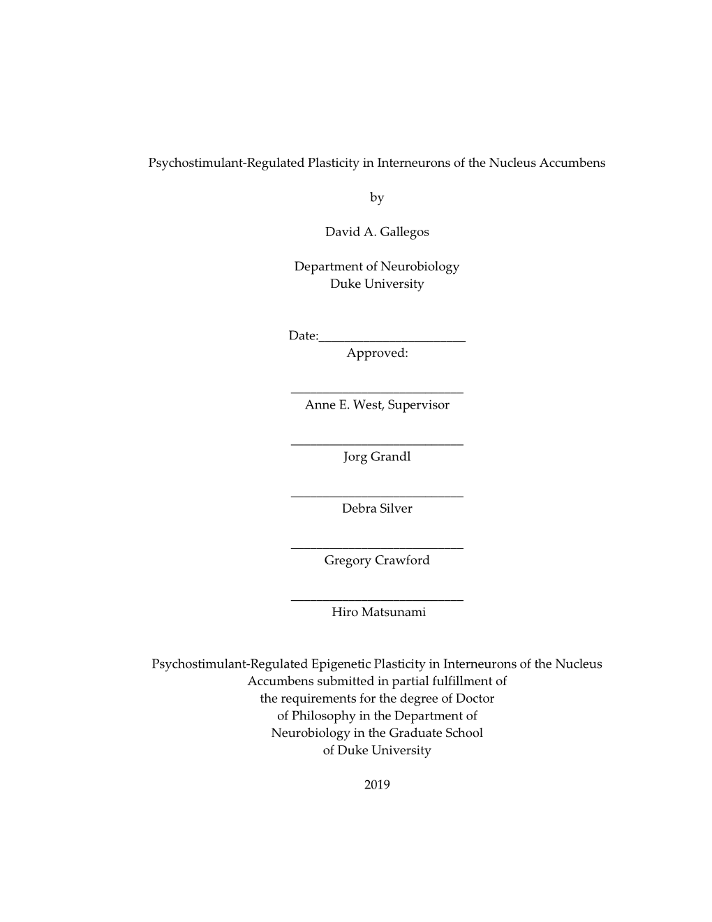 Psychostimulant-Regulated Plasticity in Interneurons of the Nucleus Accumbens