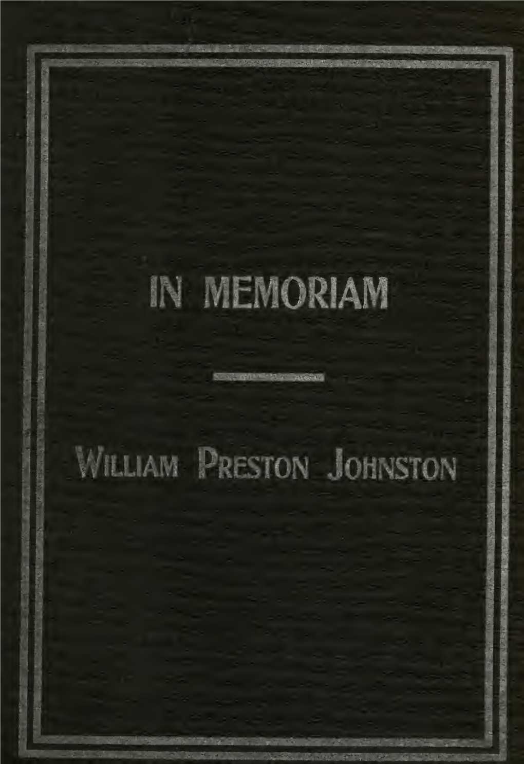Memorial Service in Honor of William Preston