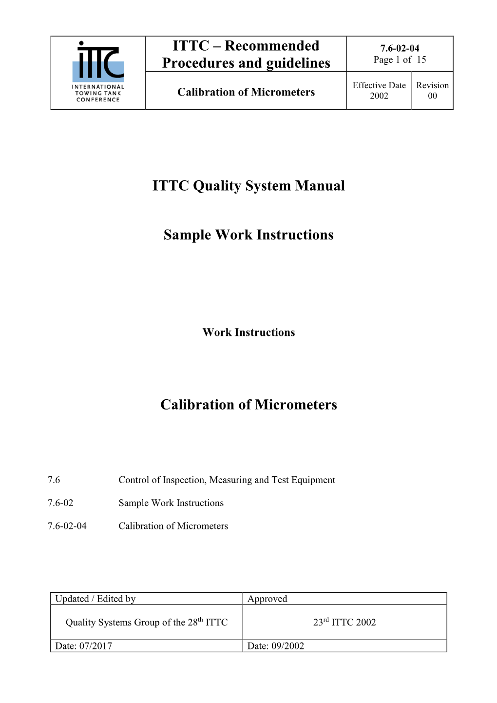 Verification Regulation of Steel Ruler