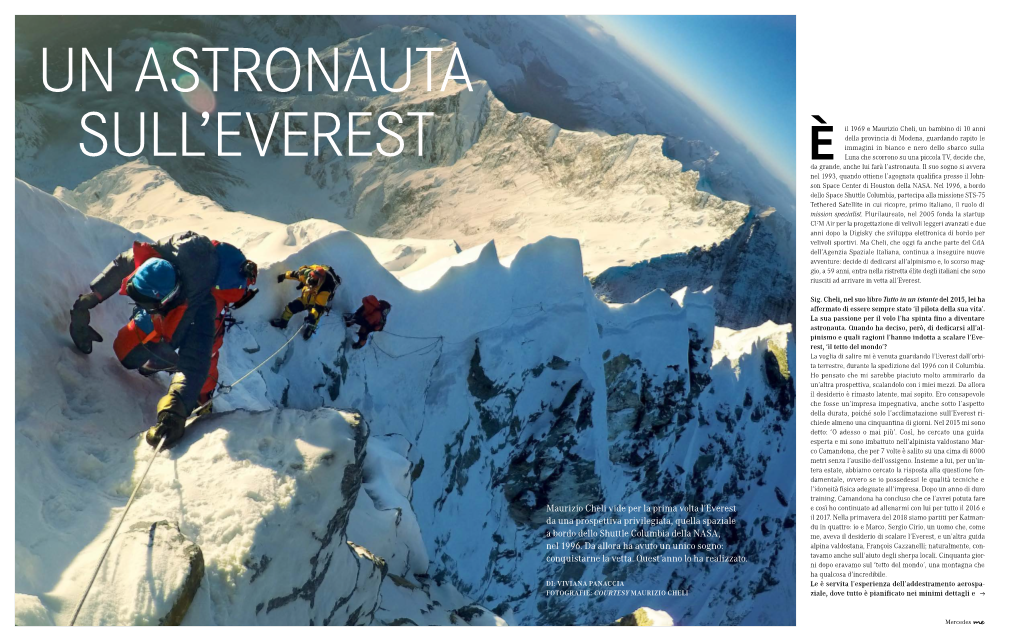 Maurizio Cheli Vide Per La Prima Volta L'everest Da Una Prospettiva