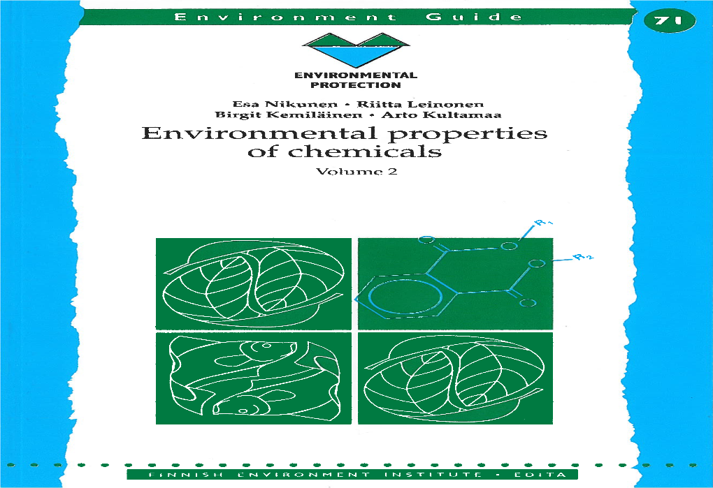 Environmental Properties of Chemicals Volume 2